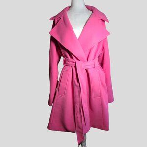 Women's Cato Bubblegum Pink Belted Coat, Sz XL